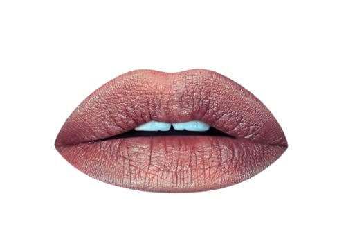 Aromi Tan Metallic Liquid Lipstick | Sepia Bronze Lip Color with Shimmery Finish, Vegan, Cruelty-free, Long-Lasting, Smudge-Proof, Handmade (Peachy Tan)-Velvo Beauty