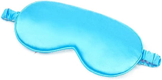 100% Natural Mulberry Soft Silk Sleep Mask, Light Blocking Eye Masks for Sleep, Night Blindfold Eye Mask Cover for Men and Women, Sleeping Night Mask for Travel (Blue)-Velvo Beauty