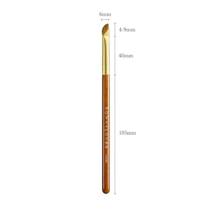 Desert Oak Series Precision Angled Eyeliner Brush - Ultra-Fine Nylon Bristles for Razor-Sharp Gel/Liquid/Powder Lines, Detail Work & Tightlining, Bubinga Handle & Brass Ferrule (CM 181)-Velvo Beauty