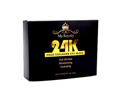 My Royalty 24K Gold Eye Mask 12 pairs collagen eye mask - anti aging, puffy eyes, tired eyes, dark circles, anti wrinkle, hylauronic acid-Velvo Beauty