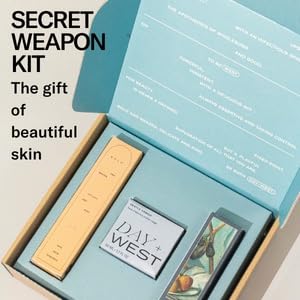 Day+West’s Secret Weapon Kit Skincare Gift Set | Three Sensitive Skin Essentials Including Hydrating Mist, Face + Neck Cream Moisturizer, Facial Oil | With Organic Prickly Pear, Calendula, Vitamin C-Velvo Beauty