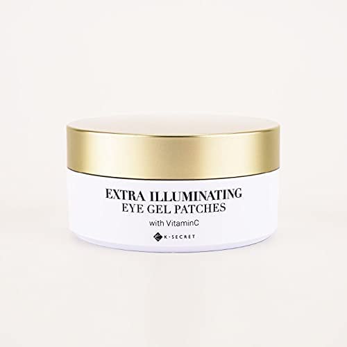 KSECRET Extra Illuminating Eye Gel Patches, 102g/3.45oz. 60pcs (15 full pairs) with VITAMIN C | Korean Skincare | Under Eye Masks for Pigmentation Revoval, Anti-Wrinkles, and Dark Circles…-Velvo Beauty