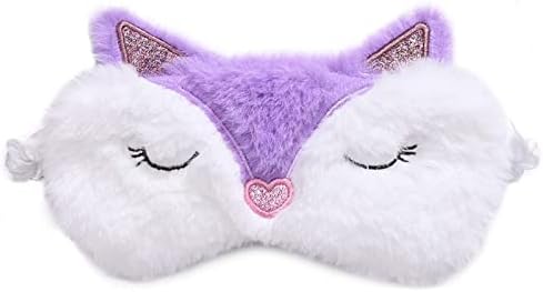 Fox Eye Mask Plush Fox Cloud Sheep Dream Eye Cover Sleeping Mask Eye Band Shade Blindfold Goggles Relax Travel Eye Patch-Velvo Beauty