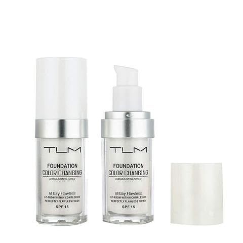 2PCS TLM Colour Changing Foundation - Flawless Coverage, Lightweight Formula, Adapts to Skin Tone, Hides Wrinkles & Lines, Hydrating & Long-Lasting, BB Cream Makeup Base Concealer Cover-Velvo Beauty