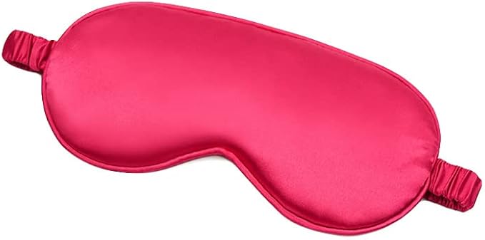 100% Natural Mulberry Soft Silk Sleep Mask, Light Blocking Eye Masks For Sleep, Night Blindfold Eye Mask Cover For Men And Women, Sleeping Night Mask For Travel (Red)-Velvo Beauty