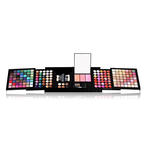 Teen Beginner Makeup Kit, Makeup Kit For Women Full Kit 177 Color Eyeshadow Palette Lipstick Set Lips Blush Foundation Eyebrow Powder With Mirror + 20pcs brush-Velvo Beauty