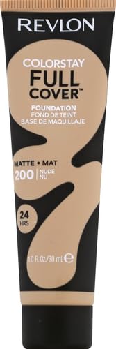 Revlon Liquid Foundation, ColorStay Face Makeup for Normal and Dry Skin, Longwear Full Coverage with Matte Finish, Oil Free, Nude, 1.0 Fl Oz-Velvo Beauty