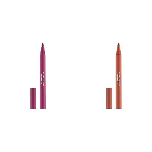 COVERGIRL Outlast Lipstain Bundle - Jazzberry 40 & Canyon 35 Shades, Vegan Formula-Velvo Beauty