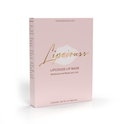Lip Mask by Lipciouss - Hydration & Rejuvenation for Dry & Chapped Lips with Collagen, 5 Count (Pack of 1)-Velvo Beauty