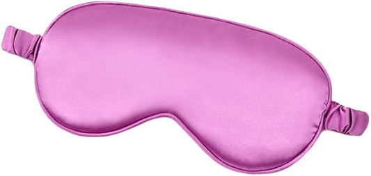 100% Natural Mulberry Soft Silk Sleep Mask, Light Blocking Eye Masks For Sleep, Night Blindfold Eye Mask Cover For Men And Women, Sleeping Night Mask For Travel (Purple)-Velvo Beauty