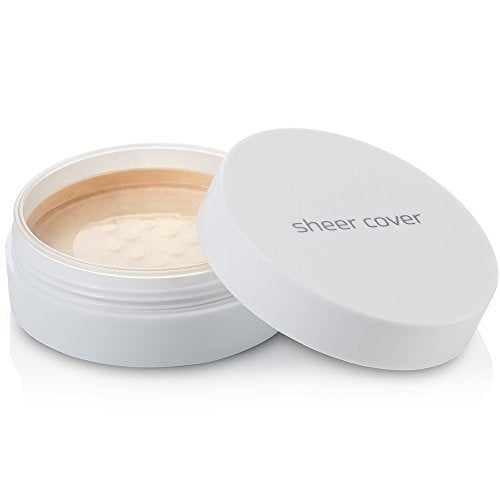 Sheer Cover Perfect Shade - Mineral Foundation Makeup Kit w Free Foundation Brush - Light/Fair Shade - Foundation Powder Makeup and Mineral Makeup, Best Full Coverage Foundation 4 Grams-Velvo Beauty