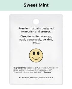 Kind Lips Lip Balm - Nourishing & Moisturizing Lip Care with Shea Butter, Beeswax & Vitamin E | Sweet Mint Flavor | 0.15 Ounce (Pack of 5)-Velvo Beauty