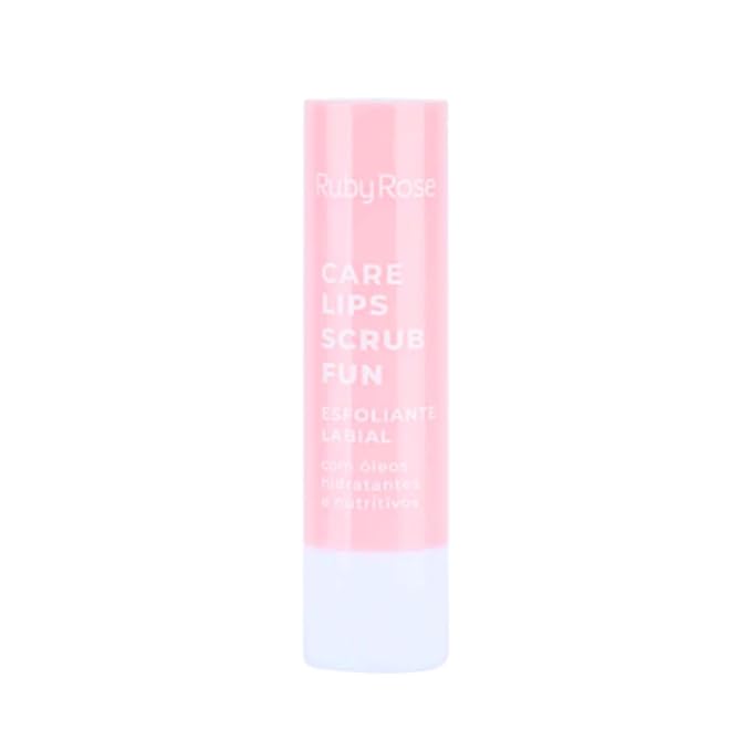 RUBY ROSE COSMETICS - EXFOLIANTE LABIAL CARE LIPS FUN STRAWBERRY LOVE, exfoliante labial en barra, tiene aceites hidratantes y nutritivos!!-Velvo Beauty