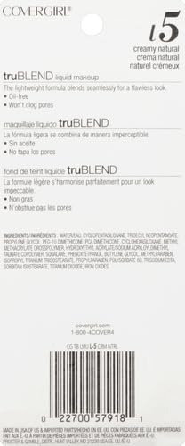 COVERGIRL Trublend Liquid Foundation, Creamy Natural, 1 Oz (Pack of 2)-Velvo Beauty