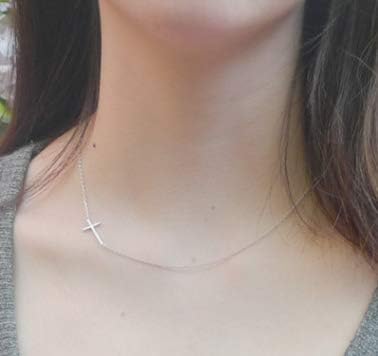 Dainty Cross Pendant Necklace Choker Necklace Chain Christian Necklaces Jewelry for Women and Girls-Velvo Beauty