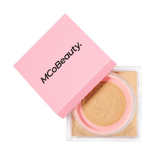 MCoBeauty Loose Powder Cool & Set - Natural Medium, Finely Milled Water-Based Setting Powder, Vegan, Cruelty Free Cosmetics-Velvo Beauty