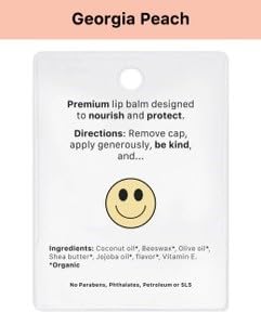 Kind Lips Lip Balm - Nourishing & Moisturizing Lip Care with Shea Butter, Beeswax & Vitamin E | Georgia Peach Flavor | 0.15 Oz (Single Tube)-Velvo Beauty