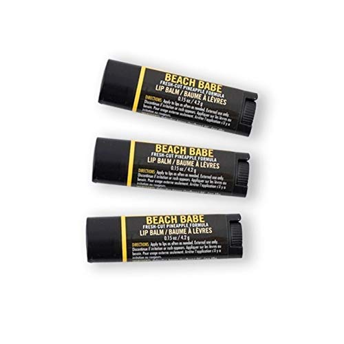 Walton Wood Farm Lip Balm Trio (Beach Babe) Pineapple Flavor 100% All-Natural, Vegetarian Friendly, and Paraben-Free-Velvo Beauty