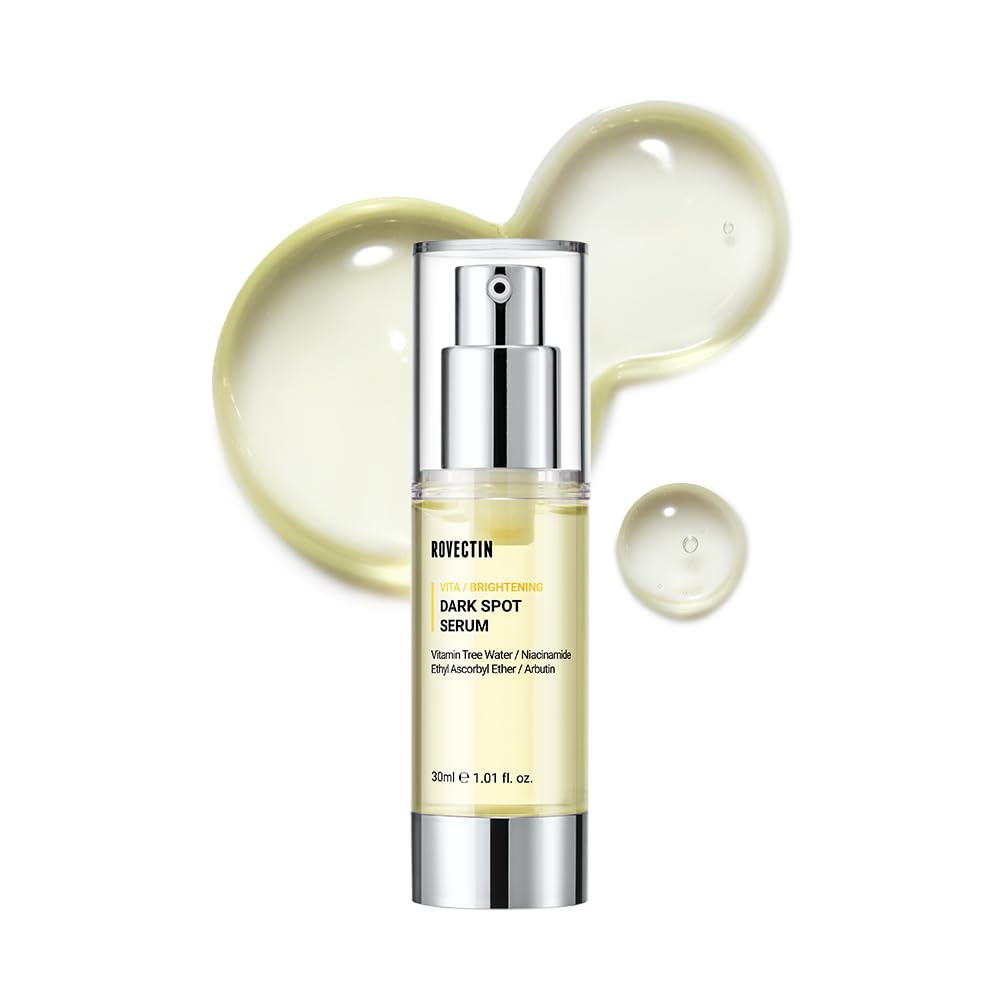 ROVECTIN Vita Dark Spot Serum for Clearing Blemish and Evening Skin Tone | Rich Vitamin C, Brightening, Hydrating For Dry, Sensitive, Normal, Oily Skin | Vegan K-Beauty (1.01 Fl. Oz, 30ml)-Velvo Beauty