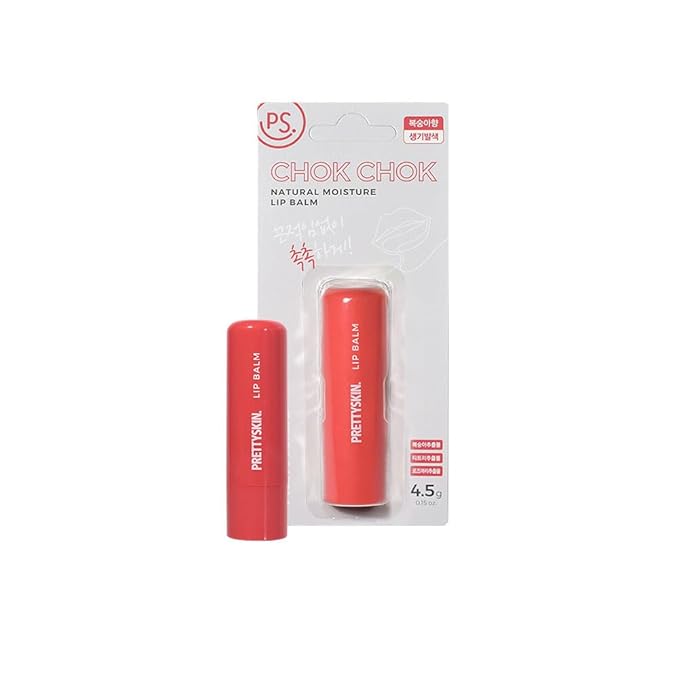 PS.PRETTYSKIN Moisture Lip Balm 0.15oz.(4.5g) Smooth, Soft Texture, Hydrating, Natural Shine, Glossy, korean lip balm (Peach)-Velvo Beauty