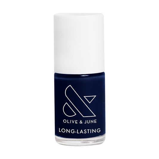 Olive & June Long Lasting Nail Polish | Plump Gel-Like Finish No Lamp Needed | Lasts up to 10 days | Salon-Quality at Home 15-Free Vegan Cruelty-Free Chip-Resistant Shine | HJ Shimmering Midnight Blue-Velvo Beauty