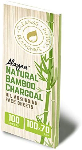 Oil Blotting Sheets for Face Natural Bamboo Charcoal Blotting Paper for Oily Skin Oil Absorbing Tissues Beauty Blotters Remove Excess Shine Organic Blot Papers For Facial Make Up & Skin Care 6 Pack-Velvo Beauty