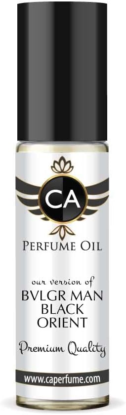 CA Perfume Impression of Bvlg Man Black Orient For Men Replica Fragrance Body Oil Dupes Alcohol-Free Essential Aromatherapy Sample Travel Size Concentrated Long Lasting Attar Roll-On 0.3 Fl Oz/10ml-Velvo Beauty