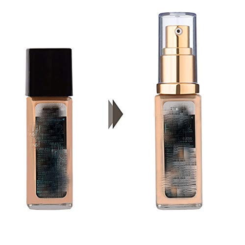 2Pack Foundation Pump Compatible with Maybelline Fit Me Liquid Foundation Makeup (Gold+Black)-Velvo Beauty