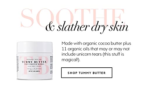 Tummy Butter Stretch Mark Prevention Cream - Safe for Pregnancy - Cocoa Butter & Shea Butter - Toxin Free - Vegan - C-Section Scar Lotion for Dry Pregnancy Skin-Velvo Beauty