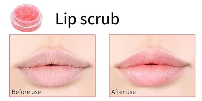 Lip Scrub, Lip Scrubs Exfoliator, Sugar Lip Polish, Lip Exfoliator Scrubber for Chapped and Dry Lips, Lip Moisturizer, Lip Care Products, (2 strawberries)-Velvo Beauty