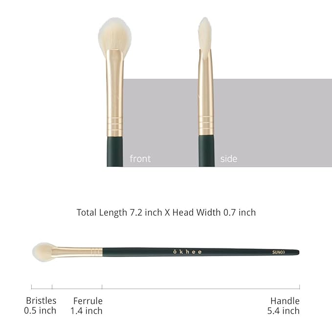 [SOO ADOR] okhee Nose Shading Fan Brush SUN03 - Precise Contouring for Nose and Small Details | Designed by K-Pop Makeup Artist Seo Ok | Makeup Brush Contour Brush-Velvo Beauty