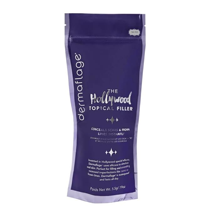 Dermaflage Scar Filler Kit - Bronze Dark - Deep Scar Cover and Waterproof Concealer for Acne Scars Wrinkles, and Ice Pick Scars Makeup, 1 mo supply-Velvo Beauty