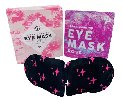 ROSE SCENTED AROMATHERAPY SELF WARMING HEATED EYE MASKS FOR MIGRAINES, STRESS RELIEF, DARK CIRCLES, STRESS TENSION, INFLAMMATION FROM ALLERGIES. [5 PACK]-Velvo Beauty
