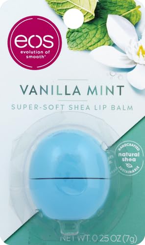 eos 100% Natural Lip Balm- Vanilla Mint, All-Day Moisture, Made for Sensitive Skin, Lip Care Products, 0.25 oz (Pack of 2)-Velvo Beauty