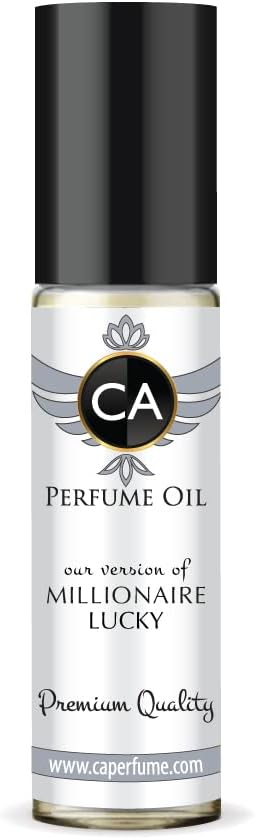 CA Perfume Impression of Paco R. Millionaire Lucky For Men Replica Fragrance Body Oil Dupes Alcohol-Free Essential Aromatherapy Sample Travel Size Concentrated Long Lasting Roll-On 0.3 Fl Oz/10ml-Velvo Beauty