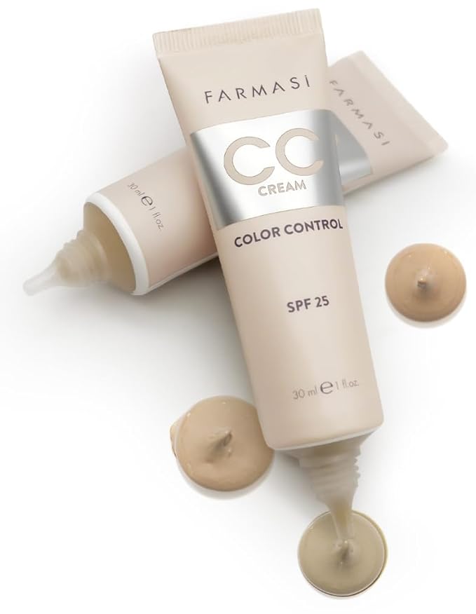 FARMASi CC Color Control Cream, Natural and Flawless Finish, Enriched Formula with Multimineral & Spf 25+, All-Day Hold, All Skin Types, 1 fl. oz, 01 Light-Velvo Beauty