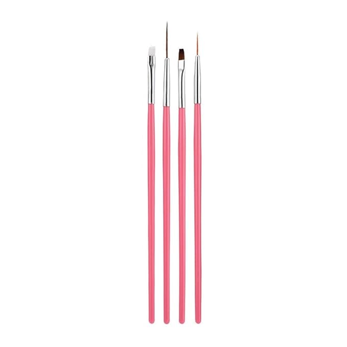 20pcs Nail Art Brushes Set, Nail Art Design Pen Painting Tools with Nail Extension Gel Brush, Nail Polish Brush, Builder Nail Gel Brush, Dotting needle,Adhesive drill pen (PinkFlower)-Velvo Beauty