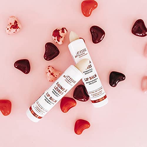 Emu Dundee | 2 Tubes of Natural Lip Balm with Emu Oil, Made in Canada | Relieves, Hydrates and Soothes Dry, Cracked & Chapped Lips | Fragrance Free(2x 3.8g)-Velvo Beauty