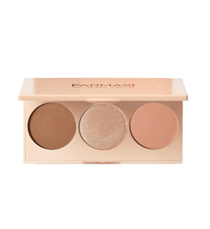 FARMASI- PEACH BITE bronzer- 3 in 1 PALETTE-Velvo Beauty
