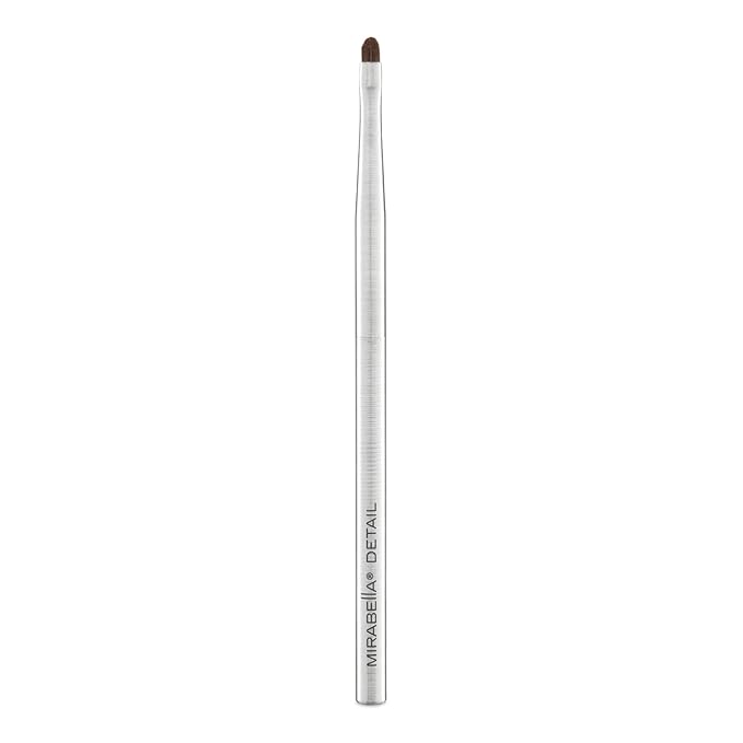 Mirabella Detail Professional Makeup Brush – Precision Eyeshadow Brush for Blending & Smudging – Small Vegan Brush w/Tapered Bristles & Weighted Handle for Eyeshadow Detailing-Velvo Beauty