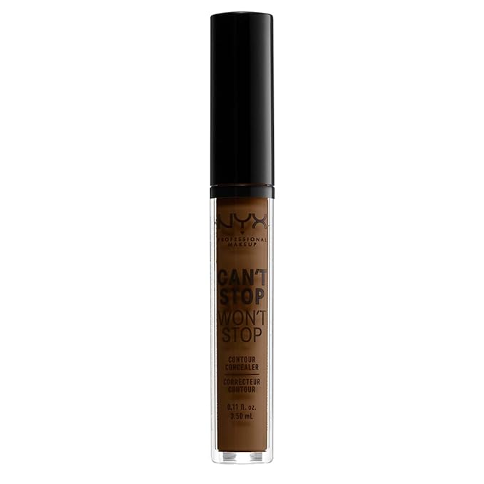 NYX PROFESSIONAL MAKEUP Can't Stop Won't Stop Contour Concealer, 24h Full Coverage Matte Finish - Walnut-Velvo Beauty