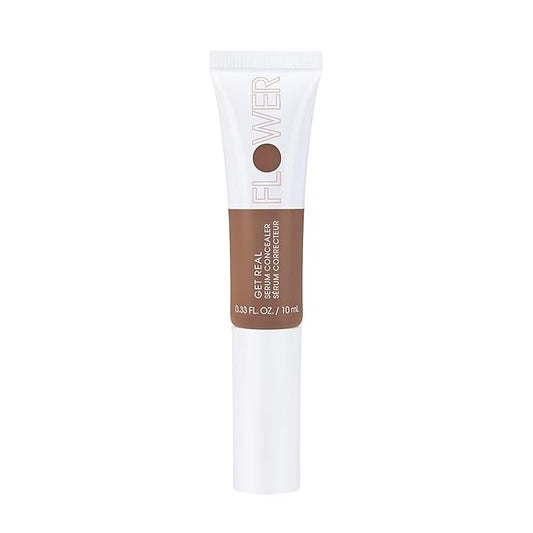 FLOWER BEAUTY By Drew Barrymore Get Real Serum Concealer - Brightens Skin + Blurs Blemishes - Hydrating Serum- Almond-Velvo Beauty