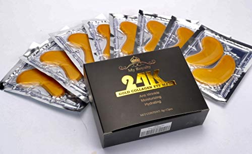 My Royalty 24K Gold Eye Mask 12 pairs collagen eye mask - anti aging, puffy eyes, tired eyes, dark circles, anti wrinkle, hylauronic acid-Velvo Beauty