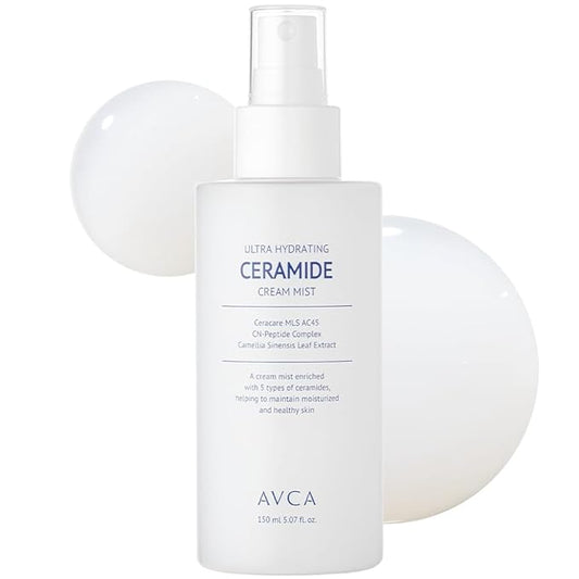 AVCA Ceramide Cream Mist for Deep Hydration and Dewy Glow 5.07 oz-Velvo Beauty