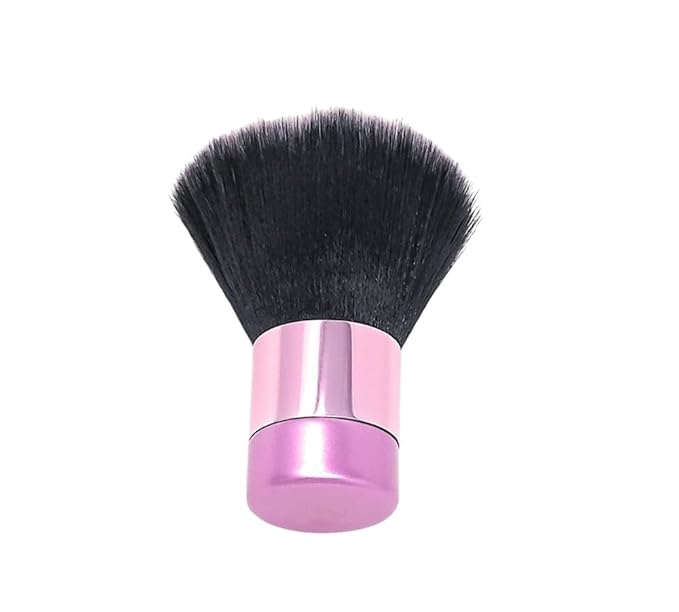 Luxurious and Large Soft Fluffy Powder Brush, Use as a Spray Tan Finishing Tool, Multipurpose Face and Body Barber and Beauty Tool, Large Kabuki Brush by BevyGold (Pink)-Velvo Beauty