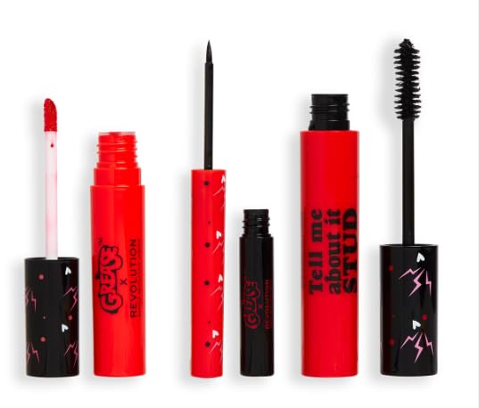 Revolution X Grease Shape Up Sandy Transformation Lip and Eye Set, 0.34 Fl Oz (Pack of 1), Black-Velvo Beauty