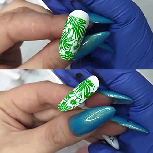 Summer Nail Art Stamping Plates Kit- 2pcs Mermaid Swan Nail Art Plate Templates Flamingo Flowers and Cute Ocean Animals Stamp Templates Set Nails DIY Design Gift for Women-Velvo Beauty