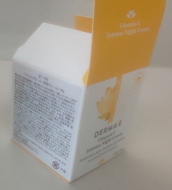 DERMA-E Vitamin C Intense Night Cream – Brightening and Hydrating Facial Skin Renewing Cream – Anti-Aging Overnight Facial Moisturizer, 2 oz-Velvo Beauty