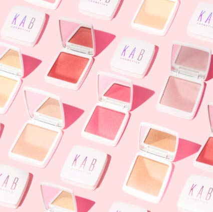 KAB Cosmetics - Pressed Powder - Ultra-Fine Pigment Shimmer Highlight Makeup in Hand-Picked Tones for All Skin Types – Cruelty-Free Face Highlighter for Poreless Look by KAB, French Kiss-Velvo Beauty