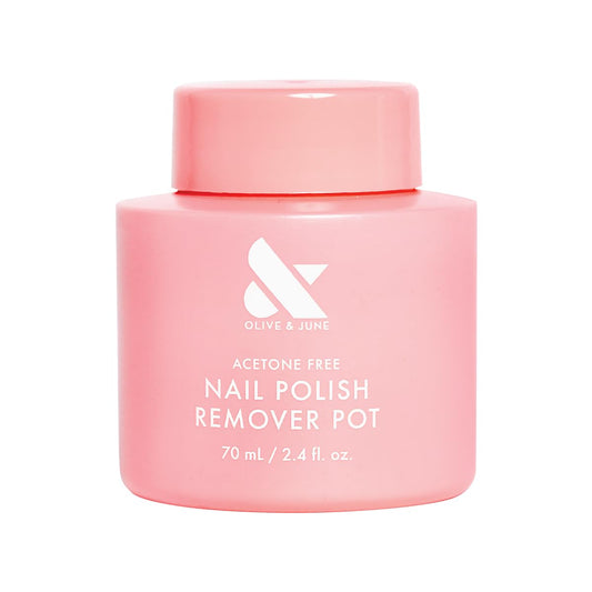Olive & June Polish Remover Pot | Acetone-Free Nail Polish Remover with Sponge Lid for Mani + Pedi | No-Mess, Gentle & Effective Formula | Non Acetone | Vegan & Cruelty-Free | 60mL-Velvo Beauty